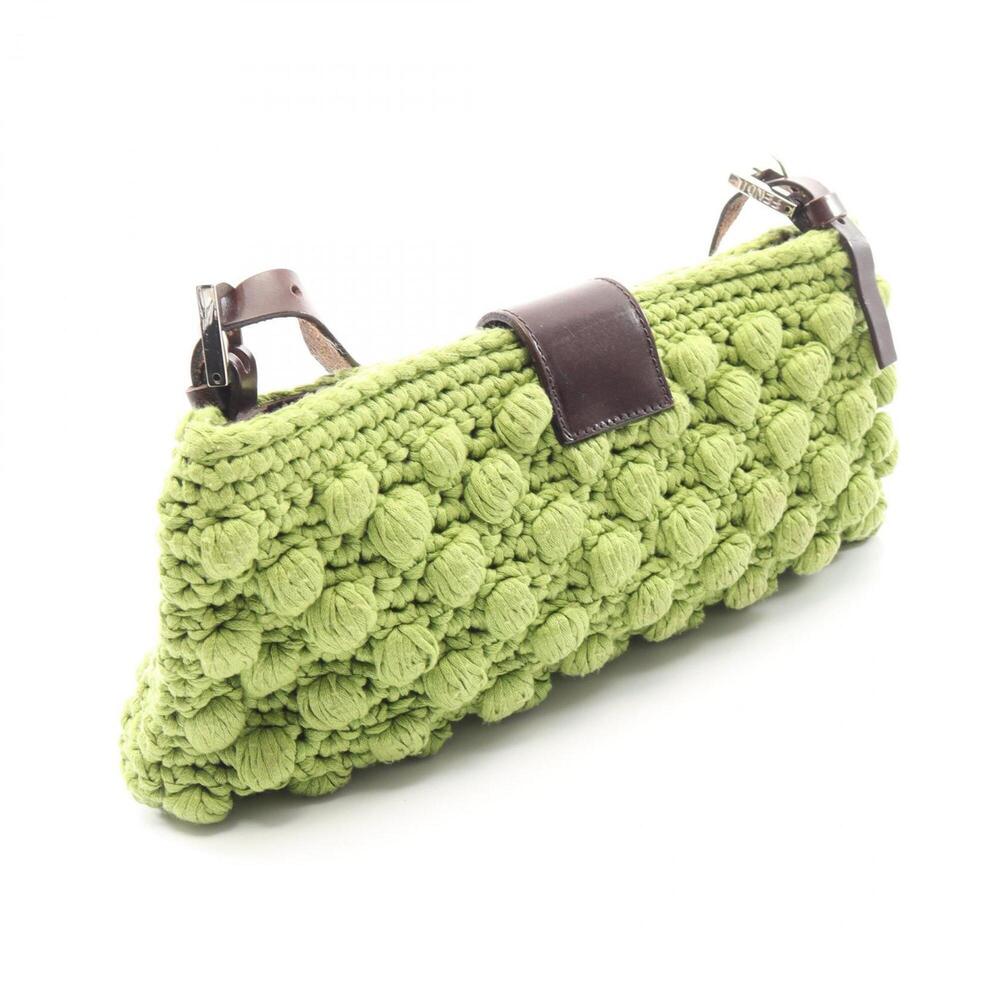 Fendi Mamma Bucket Shoulder Bag/Handbag, Canvas and Leather, Women's, Green/B... - Picture 2 of 12